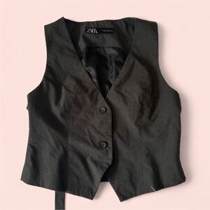 Zara Charcoal Vest- Like new!